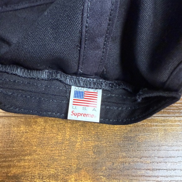 Supreme Jesus 6-Panel Black FW20 Black Baseball Cap Hat Made in USA - Picture 3 of 3